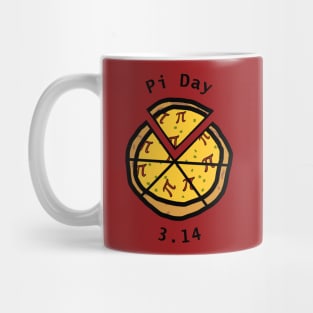 Pi Day 3.14 Pizza Topped with Pi Symbol Mug